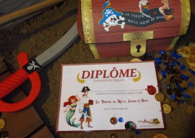 A Treasure Hunt For Kids - Pirate and Mermaid Treasure Hunt - Diploma - 4-5 - 6-7 - 8-10
